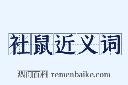 社鼠近义词是什么意思的图片